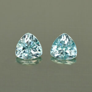 IceBlueZircon trill pair 7.0mm 3.46cts H zn3301 SOLD