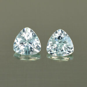 IceBlueZircon trill pair 8.3 8.0mm 5.82cts H zn3303