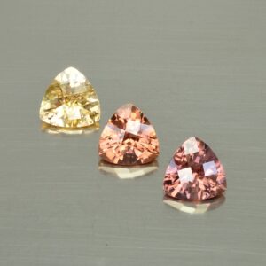 ImpRosYelZircon Suite ch trill 6.5mm 4.02cts 3pcs H a zn1154