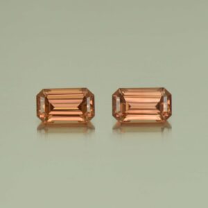 ImperialZircon eme cut pair 8.3x5.0mm 8.5x5.0mm 3.83cts H zn5171
