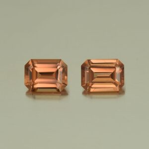 ImperialZircon eme cut pair 8.6x6.4mm 5.68cts H zn5179 scaled 1 SOLD