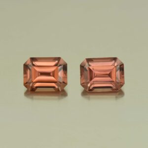 ImperialZircon eme cut pair 9.0x6.9mm 7.45cts H zn5182 scaled 1 SOLD