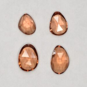 ImperialZircon freeform rose cuts 0.50 0.99cts 3.23cts 4pcs zn2898