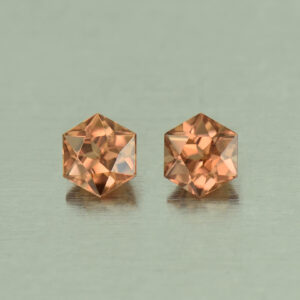 ImperialZircon hexagon pair 5.0mm 1.72cts H zn5041 SOLD