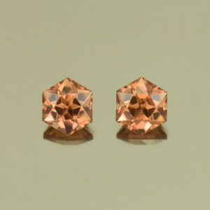 ImperialZircon hexagon pair 5.0mm 1.86cts H zn5042 SOLD