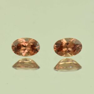 ImperialZircon oval pair 6.0x4.0mm 1.25cts H zn6759