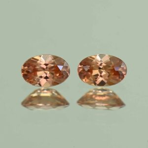 ImperialZircon oval pair 6.0x4.0mm 1.25cts H zn7100