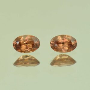 ImperialZircon oval pair 6.0x4.0mm 1.30cts H zn6760