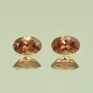 ImperialZircon oval pair 6.0x4.0mm 1.33cts H zn6761