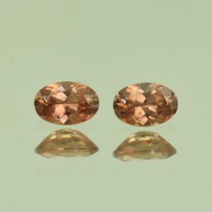 ImperialZircon oval pair 6.0x4.0mm 1.35cts H zn6762