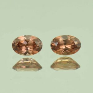 ImperialZircon oval pair 6.0x4.1mm 1.35cts H zn6763
