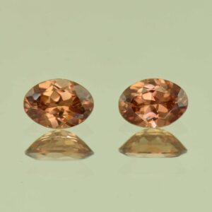 ImperialZircon oval pair 7.0x5.0mm 1.88cts H zn6766