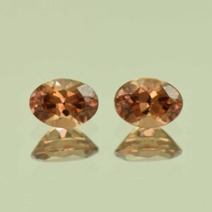 ImperialZircon oval pair 7.0x5.0mm 2.33cts H zn6770