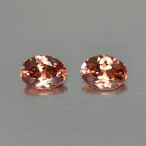 ImperialZircon oval pair 7.5x5.5mm 2.70cts zn3455
