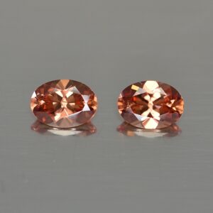 ImperialZircon oval pair 7.5x5.5mm 2.72cts zn3456