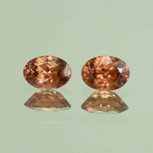 ImperialZircon oval pair 7.5x5.5mm 2.79cts H zn7104