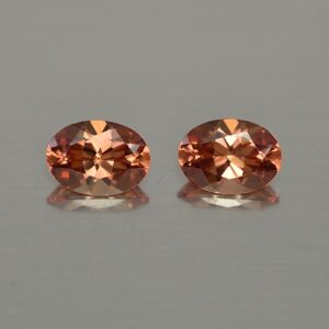ImperialZircon oval pair 7.5x5.5mm 2.82cts zn3460
