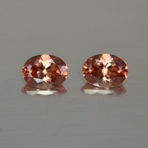 ImperialZircon oval pair 7.5x5.5mm 2.83cts zn3462