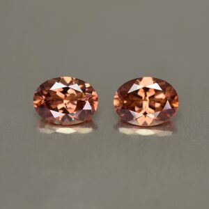 ImperialZircon oval pair 8.0x6.0mm 3.45cts zn1285