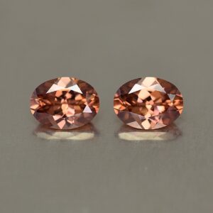 ImperialZircon oval pair 8.0x6.0mm 3.47cts zn1059