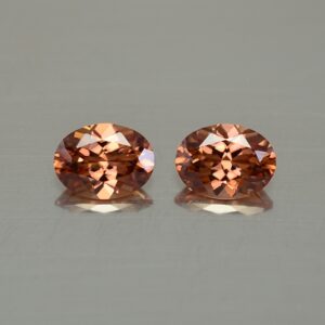 ImperialZircon oval pair 8.0x6.0mm 3.52cts zn772