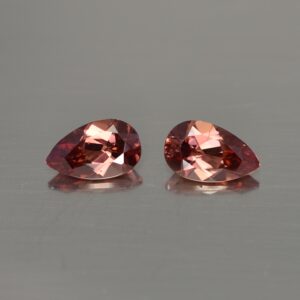 ImperialZircon pearshape pair 10.0x6.0mm 4.57cts zn3471