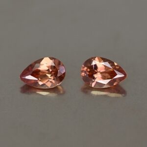 ImperialZircon pearshape pair 5.9x4.0mm 1.17cts zn2548 SOLD