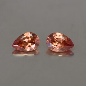 ImperialZircon pearshape pair 6.0x4.0mm 1.13cts zn2546 SOLD