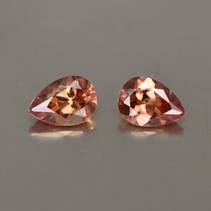 ImperialZircon pearshape pair 7.0x5.0mm 1.89cts zn2537 SOLD