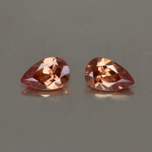 ImperialZircon pearshape pair 7.8x5.0mm 2.22cts zn1286