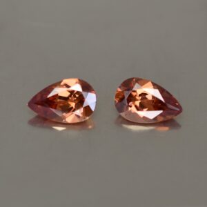 ImperialZircon pearshape pair 7.9x5.0mm 2.15cts zn2534