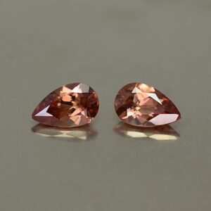 ImperialZircon pearshape pair 7.9x5.0mm 2.22cts zn773
