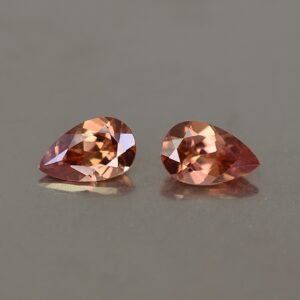 ImperialZircon pearshape pair 7.9x5.0mm 2.26cts zn2602