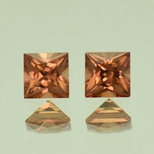 ImperialZircon princess pair 4.5mm 1.46cts H zn6787