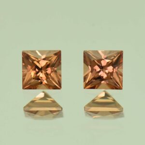 ImperialZircon princess pair 4.5mm 1.48cts H zn6789
