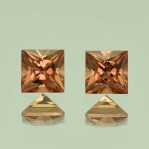 ImperialZircon princess pair 4.5mm 1.49cts H zn6790