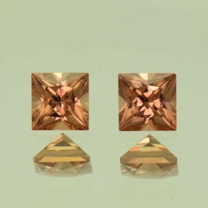 ImperialZircon princess pair 4.5mm 1.50cts H zn6791