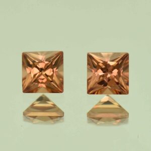ImperialZircon princess pair 4.5mm 1.50cts H zn6792