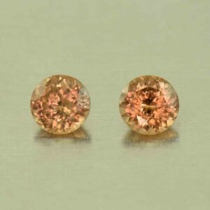 ImperialZircon round pair 5.0mm 1.43cts H zn4682 SOLD