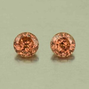 ImperialZircon round pair 5.0mm 1.52cts H zn4675 SOLD