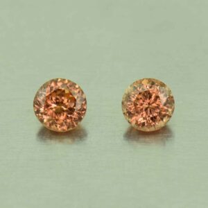 ImperialZircon round pair 5.0mm 1.66cts H zn4677 SOLD