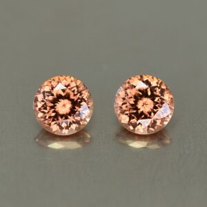 ImperialZircon round pair 5.5mm 2.11cts zn2572 SOLD
