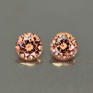 ImperialZircon round pair 6.0mm 2.56cts zn2325 SOLD