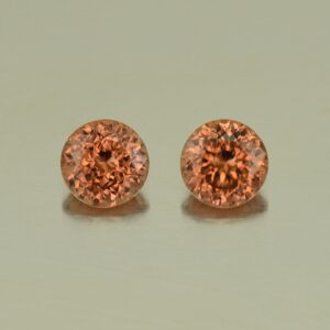 ImperialZircon round pair 6.4mm 3.28cts H zn4050