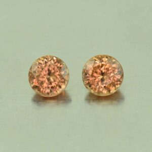 ImperialZircon round pair 6.4mm 3.41cts H zn2049