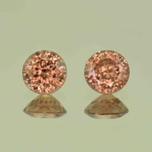 ImperialZircon round pair 6.5mm 3.00cts H zn6878