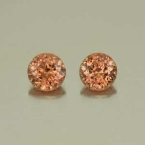 ImperialZircon round pair 6.5mm 3.13cts H zn4051