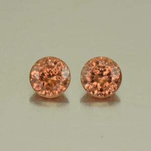 ImperialZircon round pair 6.5mm 3.15cts H zn4058