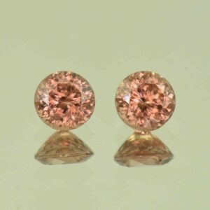 ImperialZircon round pair 6.5mm 3.24cts H zn6880