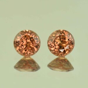 ImperialZircon round pair 6.5mm 3.30cts H zn6808